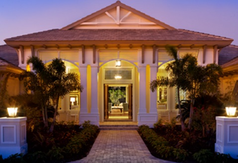 Custom home in Florida golf community