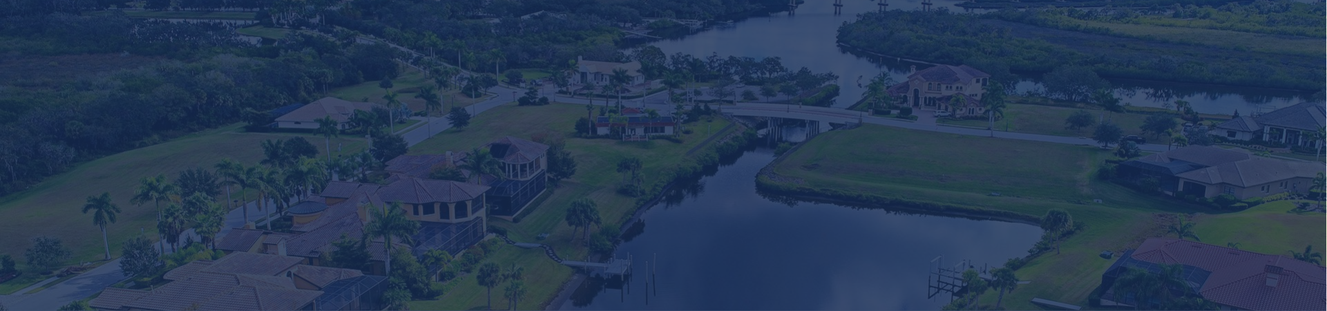 aerial view of manatee river custom homes